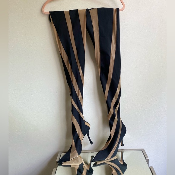Like new JIMMY CHOO x Mugler over-the-knee sock boots 41 - Picture 9 of 14